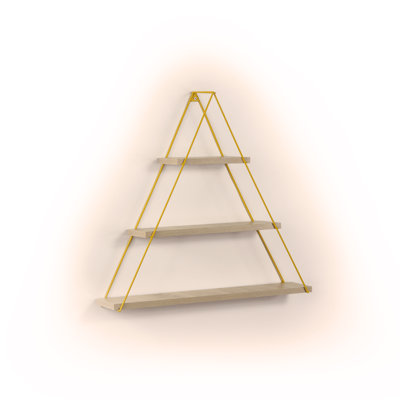 Tablette triangulaire murale suspendue flottante à fixation murale