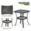 Ensemble de meubles de patio en rotin PE avec 2 chaises et table en verre trempé - Ensemble de conversation extérieur 3 pièces avec coussins amovibles pour porche, jardin