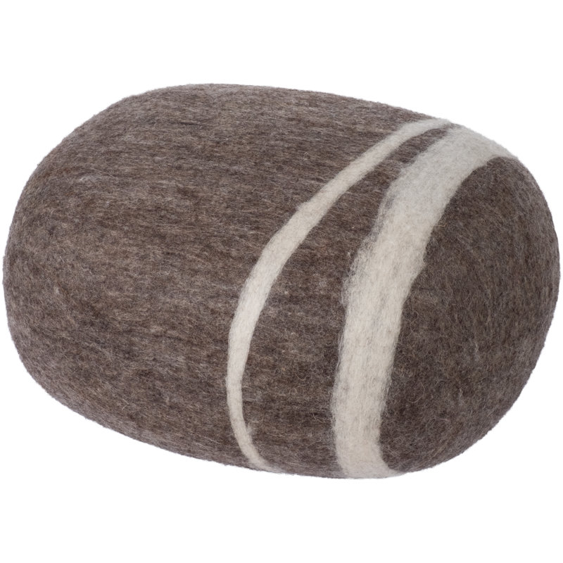 Alwin 40cm Wide Oval Pouffe Ottoman, Tan