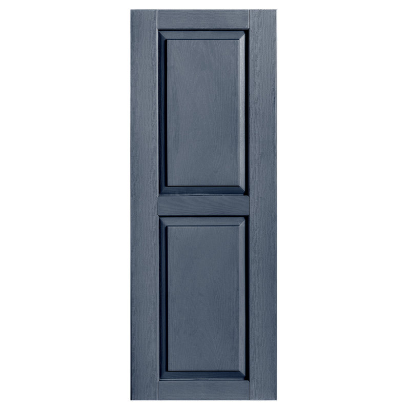 Volet extérieur à panneau surélevé en vinyle simple, Indigo, 16 po, 52 po