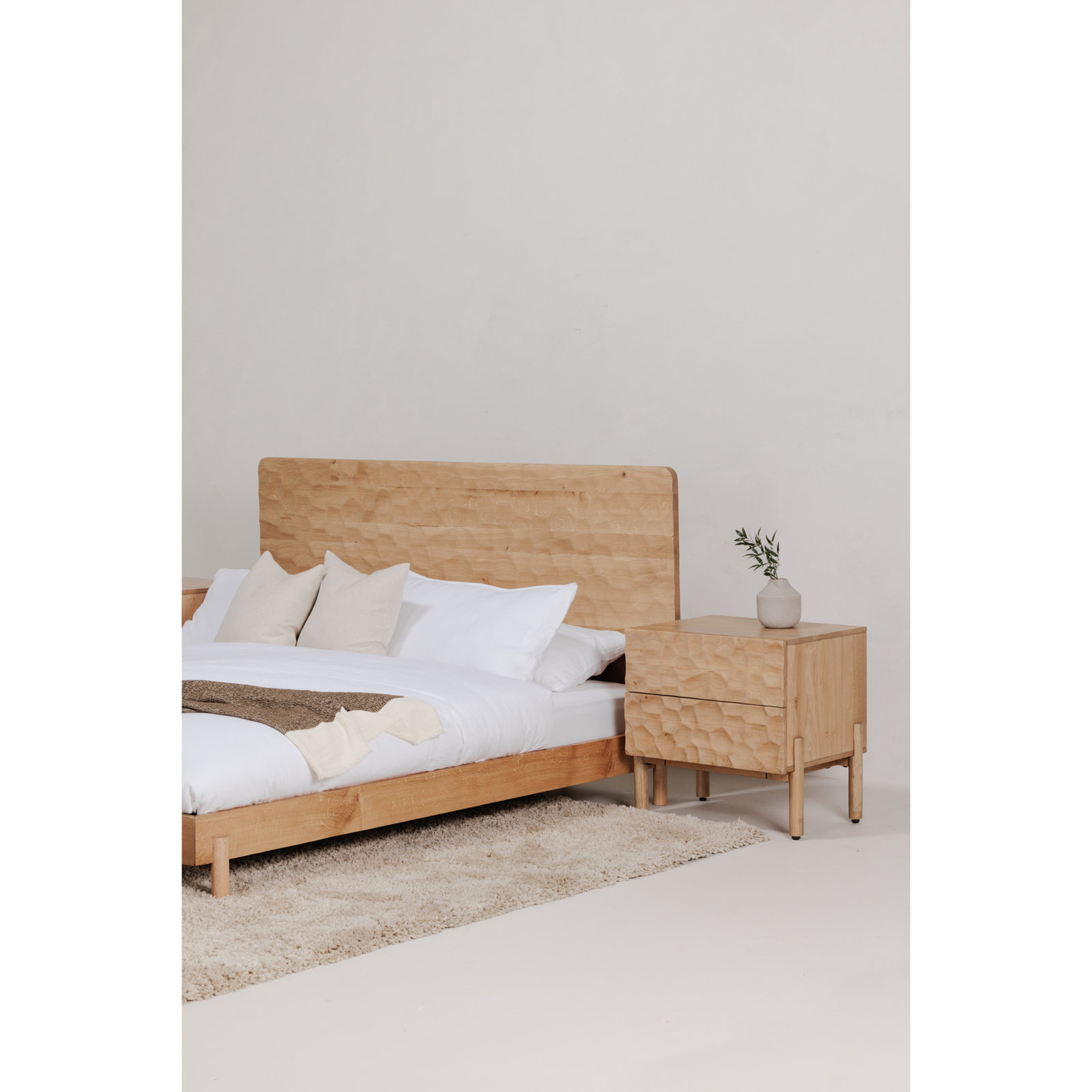 Marsa Upholstered Bed, Brown, Queen