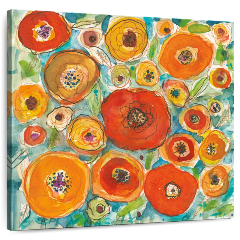 Harnek Sun Poppies I, 33" H x 33" W
