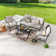 Metal 5 - Person Sofa Seating Group with Cushions