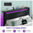 Platform Bed with Upholstered Headboard ,Bed Frame with LED lights and Charging Station-446560706-446560705