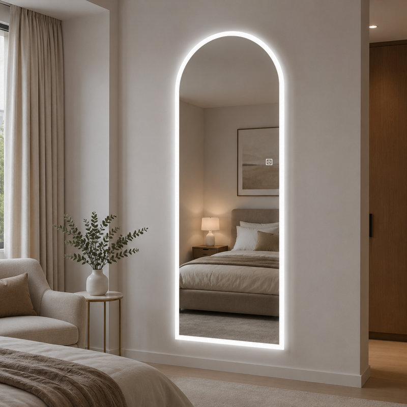 Aluminium Frame Arch Wall Mirror