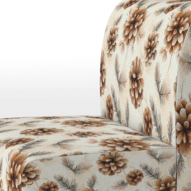 Fauteuil de chambre rustique brun clair Pinecone, Pantoufle sans accoudoirs