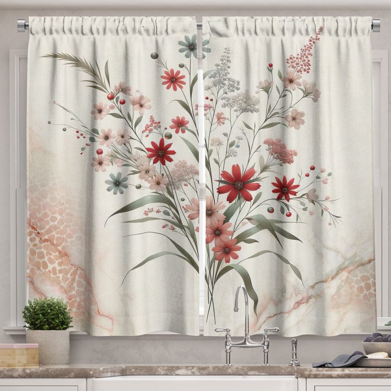 Kitchen Curtain, 55" W x 45" L