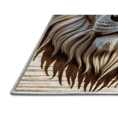  Tapis blanc lavable avec gros chats