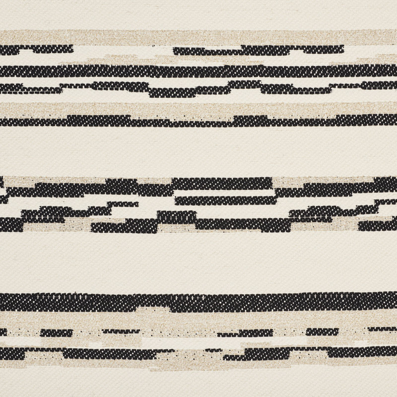 Tissu Sambar, Noir / doré