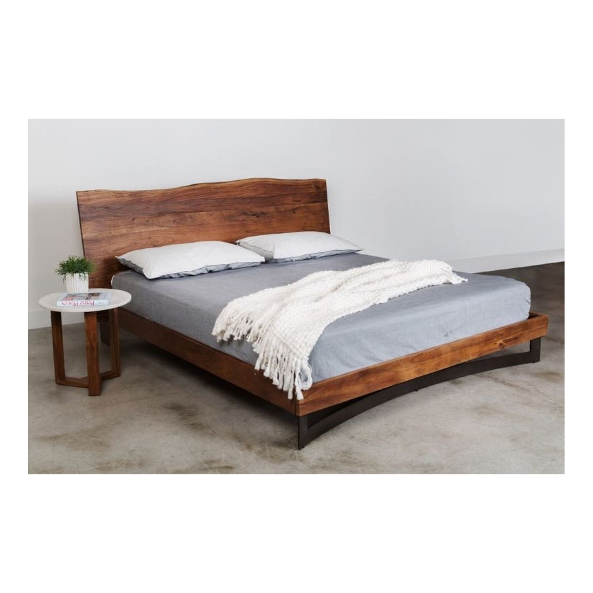 Burnell Solid Wood Bed, King