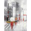 Abstrait, nuageux, rue de la ville - Man villes, impression encadrée décor
