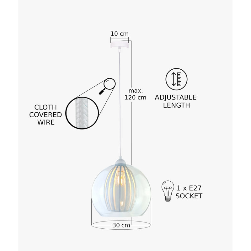 Anori 1 - Light Single Pendant, White