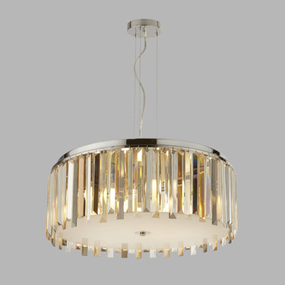 Clarissa 5 - Light Silver Drum Pendant