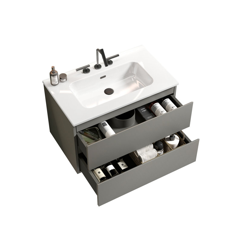 Meuble-lavabo mural 29,90 "avec lavabo et trois trous de robinet