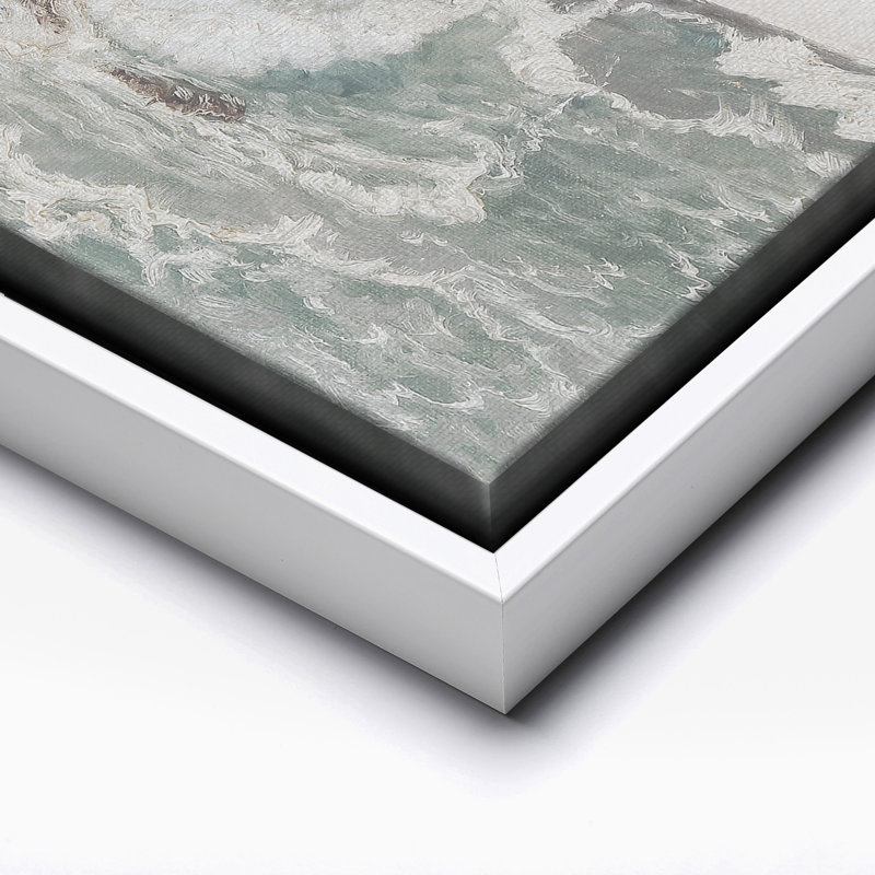 Mer orageuse, 24"H x 32"W, Canvas, White Framed