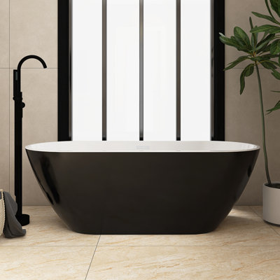 66.9'' x 29.5'' Freestanding Soaking Acrylic Bathtub