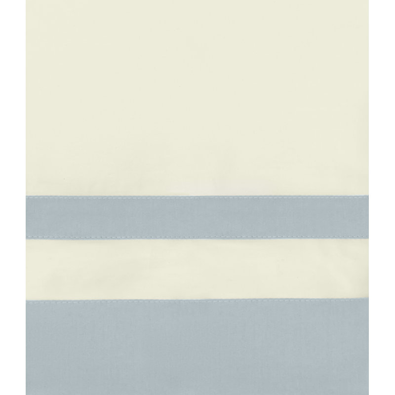 Savoy Sham, Ivory/Sion Blue, Euro