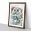 Tawny Owl in Abstract - Framed Print-55729619-55729620