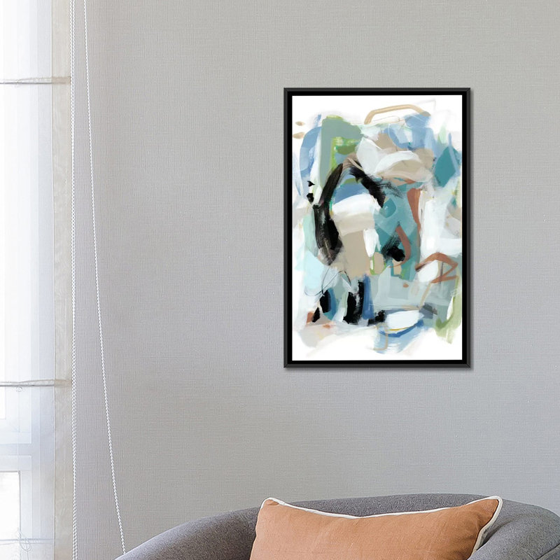 « automne iii », reproduction sur toile, H 26 po x l 18 po x P 1,5 po, Toile avec cadre flottant noir, Pas de tapis