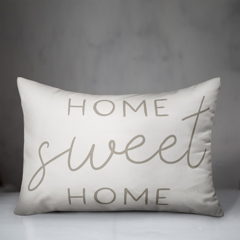 White Home Sweet Home Rectangular Indoor/Outdoor Pillow