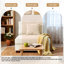 Fauteuil d'appoint rembourré en velours côtelé Milbrey avec dossier coussiné et pieds en bois massif-27806438-248642448