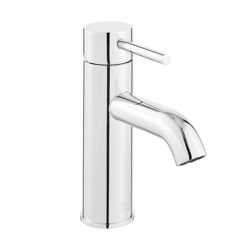 Lavabo de salle de bain piédestal circulaire en céramique lustrée avec robinet et trop-plein 33,44 po Monaco