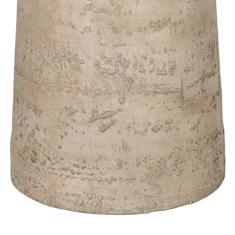 22x22x25.5" Round Side Table with Pedestal Base, Cream
