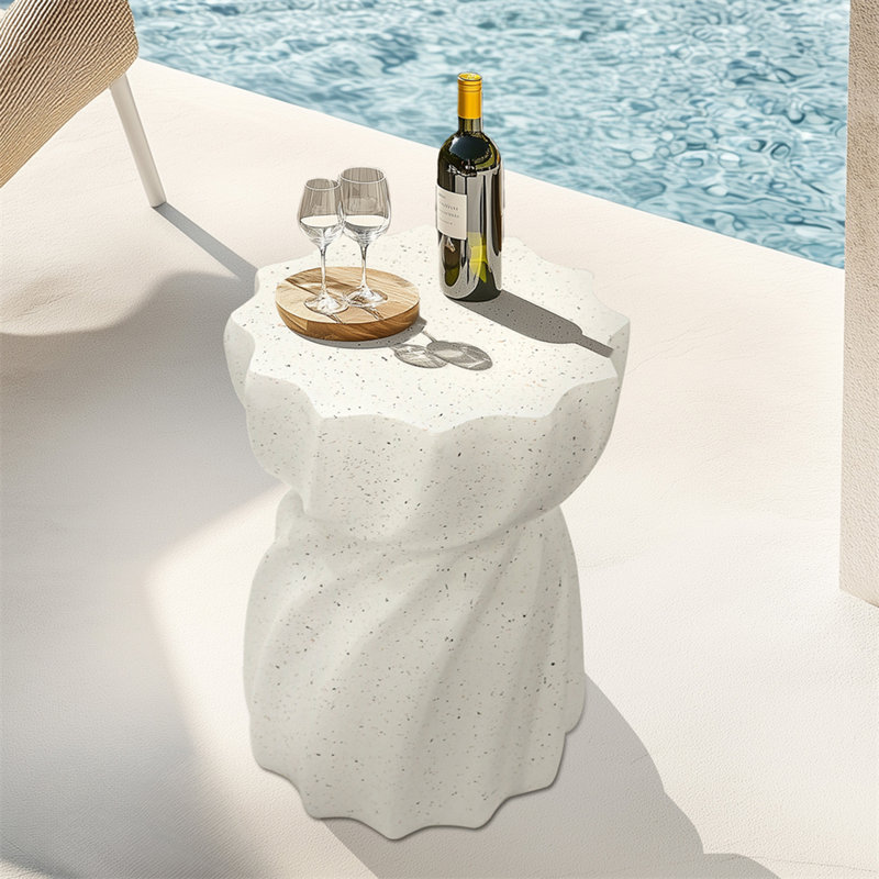 Aubria Drum End Table