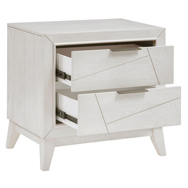 Table de chevet moderne blanc antique