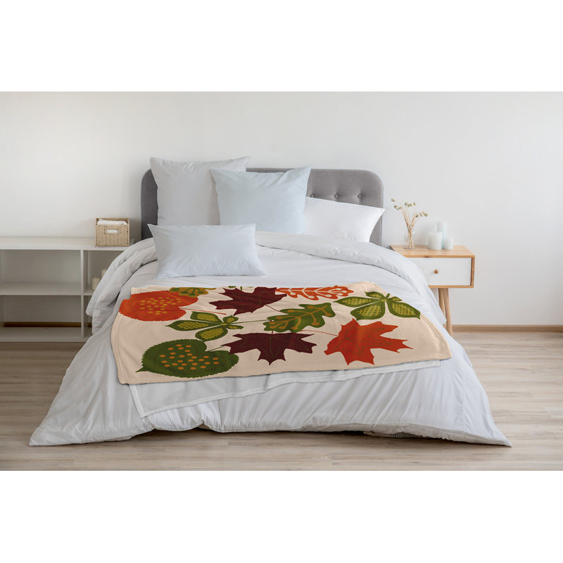 Jeté d'automne Fall Leaves, Chêne, L 30 po x L 39,75 po
