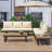 Outdoor Sectional Sofa Set with Adjustable Reclining Seats-1273551154