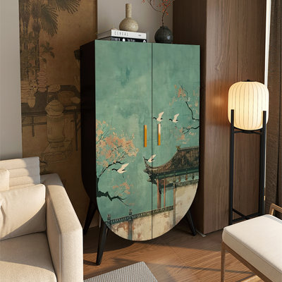 Double doors dustproof moldproof decor wardrobe