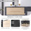 Meuble-lavabo mural simple 48 po avec lavabo en quartz noir