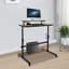 Bureau assis-debout mobile réglable en hauteur, poste de travail informatique avec chariot à roulettes pour ordinateur portable, idéal pour la maison, le bureau, la chambre ou le dortoir.