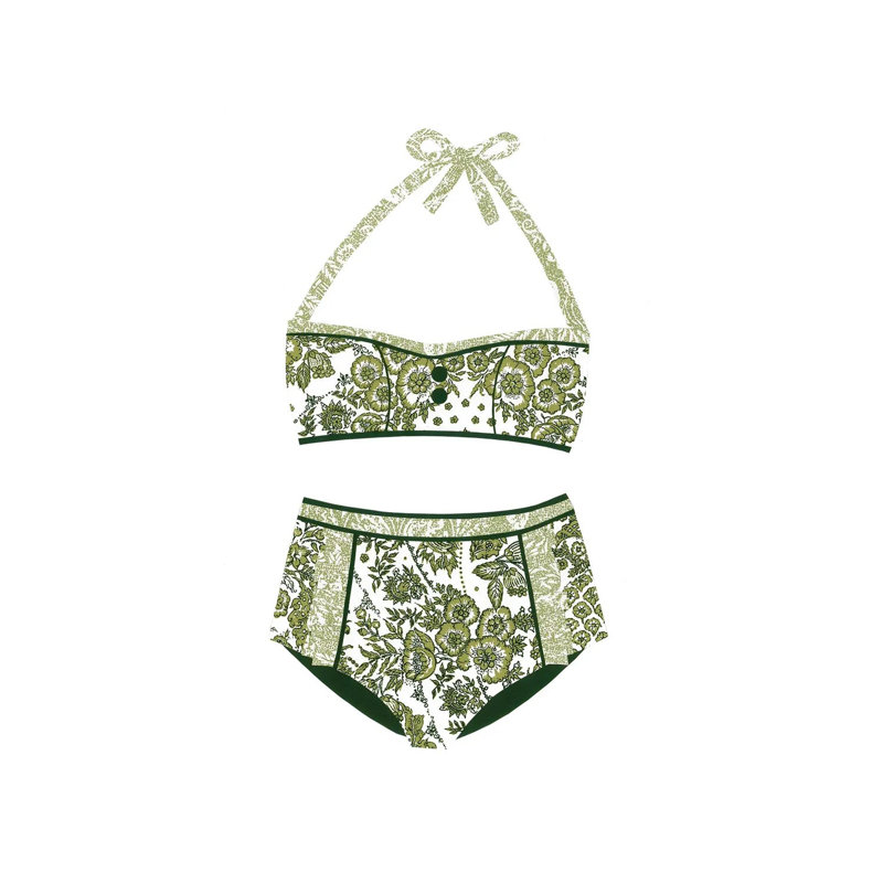 «Bikini» par Paper Cutz, impression sur toile tendue, H 60 po x l 40po x P 1,5 po
