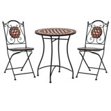 Callaghan 2 - Person Metal Patio Dining Set with Round Table