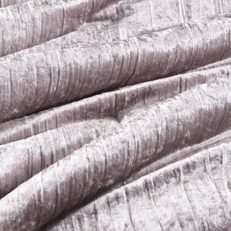 Édredon en velours froissé Blush pour - 5 pièces avec édredon, 2 taies décoratives, coussins décoratifs, rembourrage à 100%, bordure charmeuse, revers en microfibre nettoyable, aspect plissé à chaud,