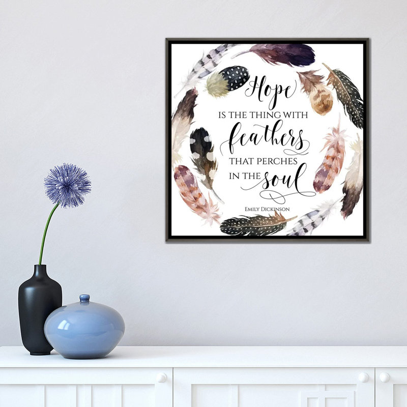 «Hope is the Thing with Feathers That perches in the soul», Emily Dickinson par Eden Printables - impression d'art textuel