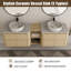  Ensemble de meuble-lavabo double 72 po avec plateau en pierre reconstituée Eaton-710271485-709929888