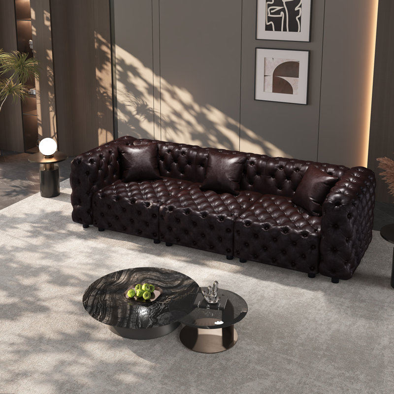 Canapé modulaire en cuir synthétique modulaire 105,7