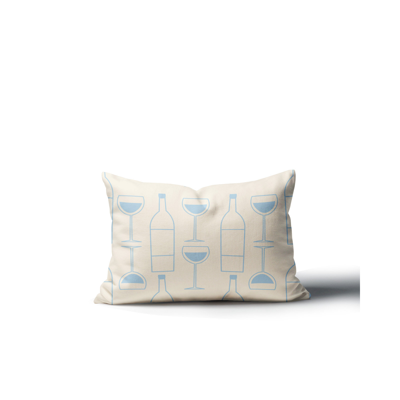 Hyatt Indoor/Outdoor Throw Pillow, 14"H x 20"W, Blue