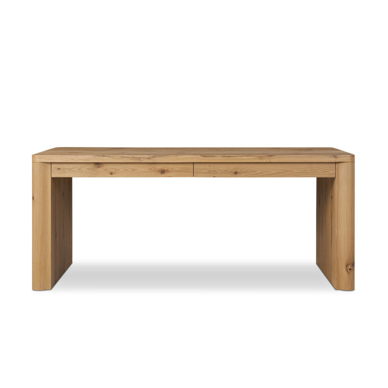 Novella Writing Desk-Natural Oak Veneer Thick Random