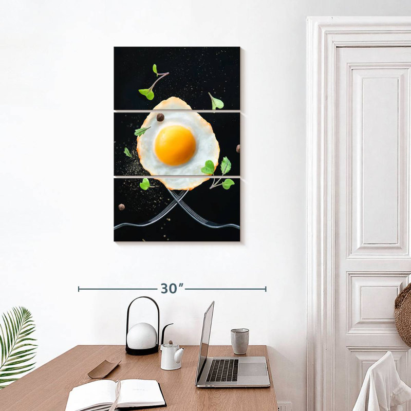 Yarlin Fried Egg For Breakfast, 32" H x 20" W
