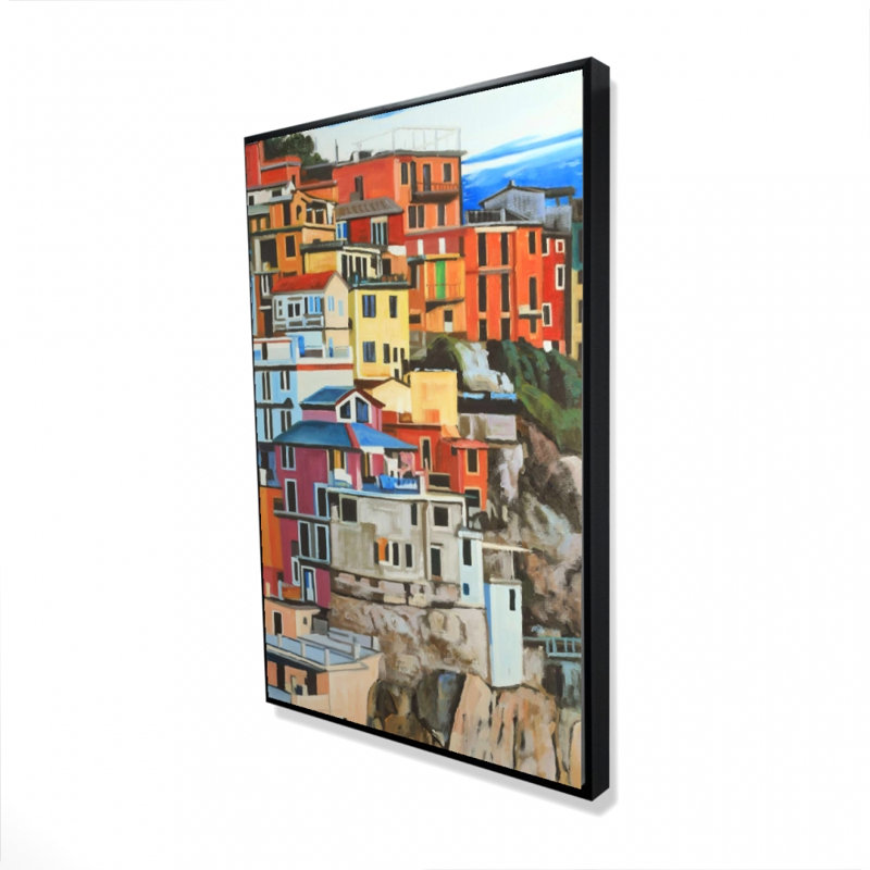 Manarola in Italy, chambre à coucher, montagnes encadrées, décor