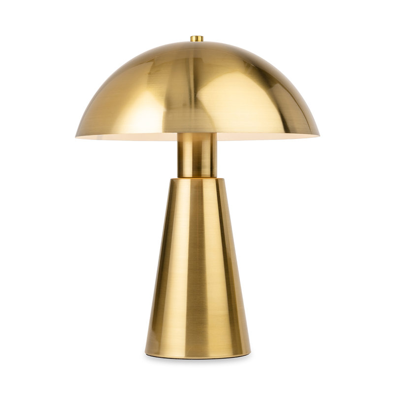 Metal Desk Lamp, Brushed Brass, Black