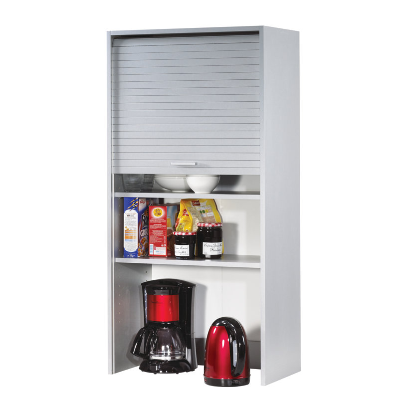 Aidan 123.6cm Kitchen Pantry, Aluminium