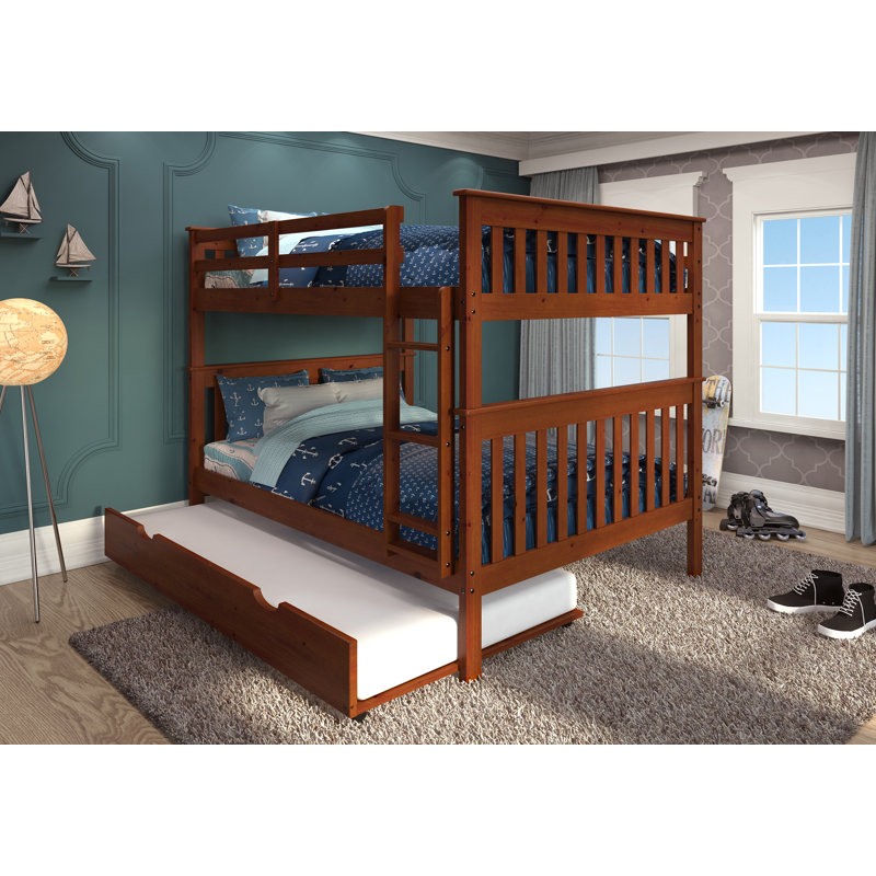 Marsboro Full Over Full Bunk Bed with Trundle