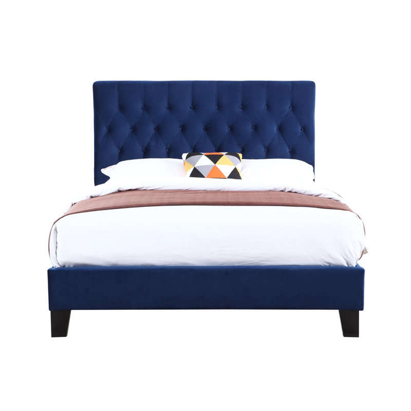 Lit tapissier, Blue, Grand lit
