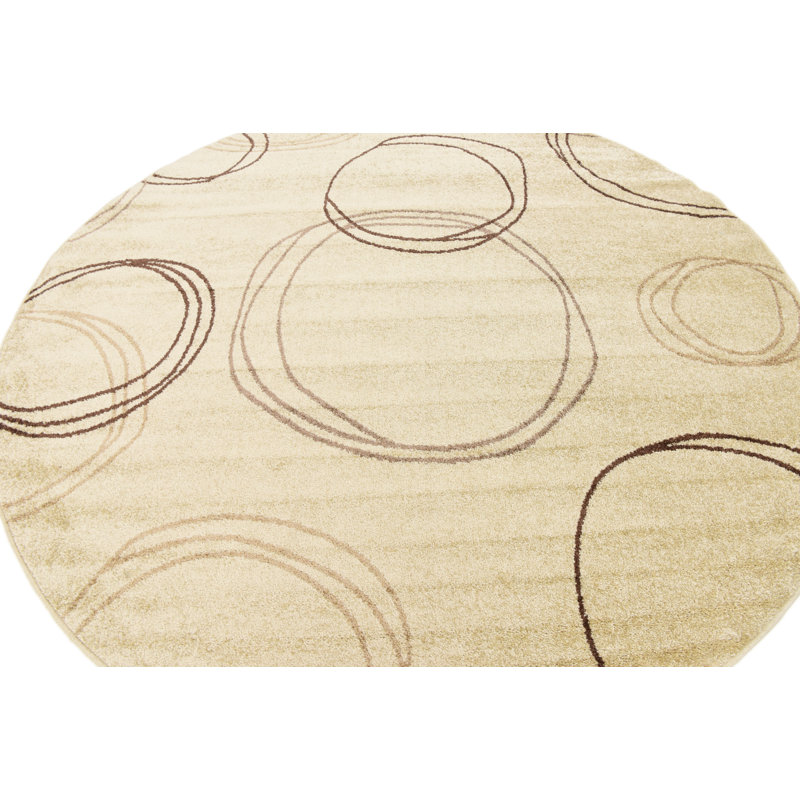 Jachim Abstract Indoor Rug, Round 7'10"