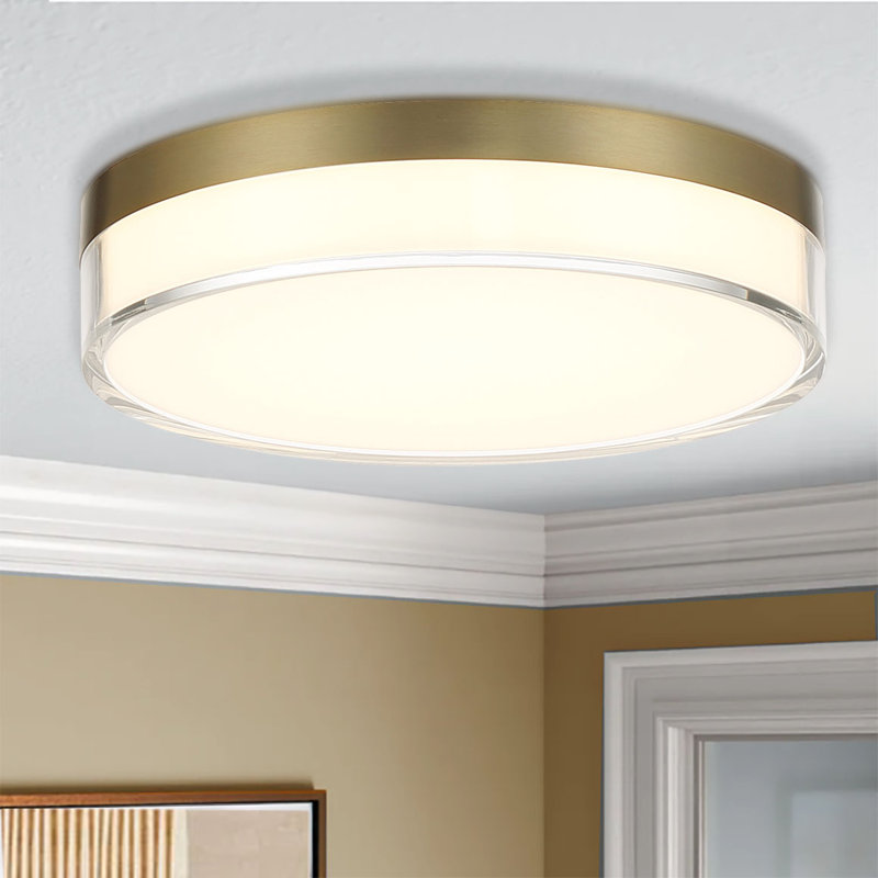 Camodeca Acrylic LED Flush Mount, 1.5" H x 7" W x 7" D